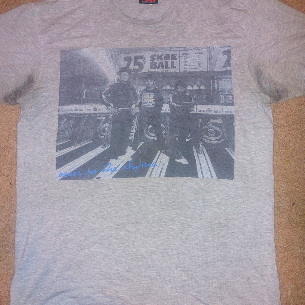 Large vintage RUN DMC t-shirt grey